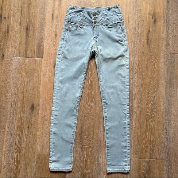 Wax Jean Mid Rise Skinny Light Wash - Size 7 - Picture 12 of 13